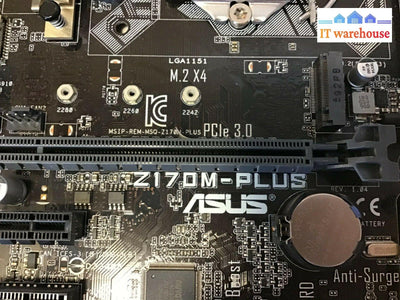 Asus Z170M-Plus Lga 1151 Z170 Micro Atx Motherboard Not Working For Parts As Is