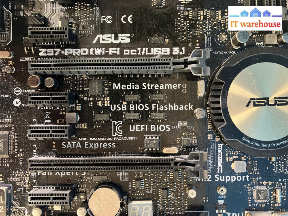 Asus Z97-Pro (Wi-Fi Ac) Motherboard Atx Lga1150 Ddr3 Intel Z97 With I/O Shield ~