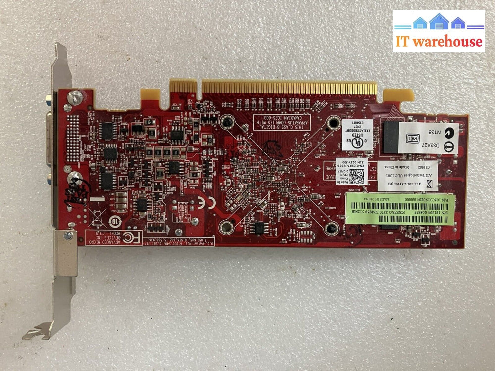 ~Ati Firepro 2270 512Mb Ddr3 Dms-59 Pci-E Graphics Video Card 102C3190204 0Jcpr7