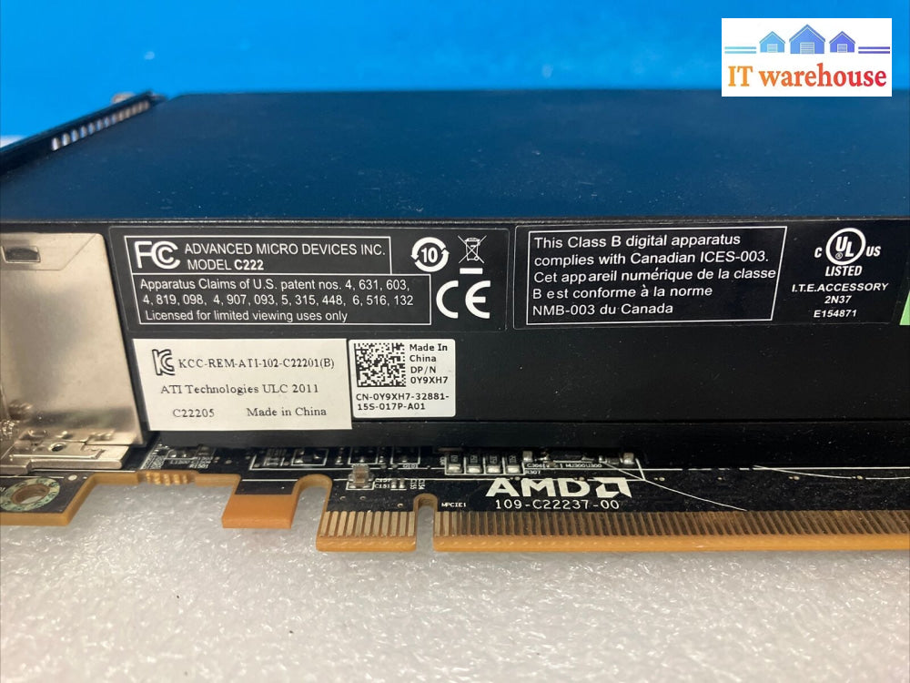 Ati Radeon Hd 6870 Dell 0Y9Xh7 1Gb Gddr5 Pci-Express Display Port Video Y9Xh7 ~