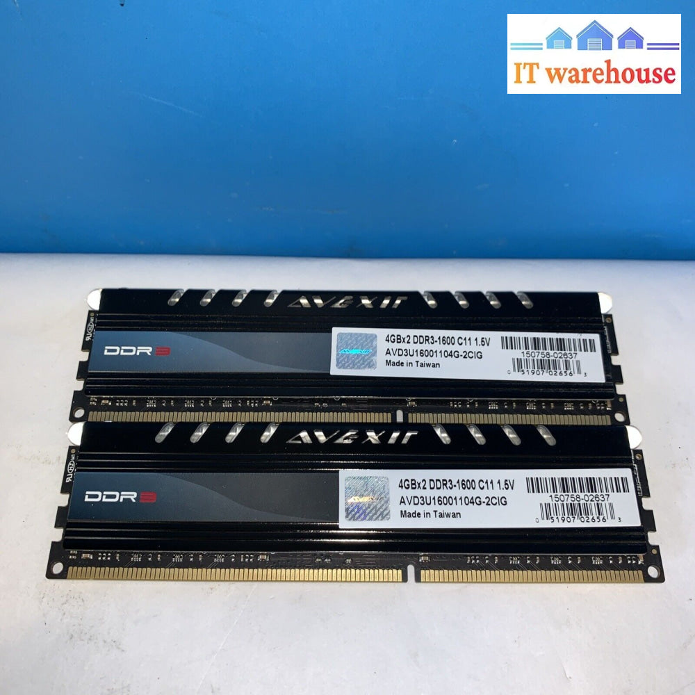 Aveyit 4Gbx2 Ddr3-1600 C11 1.5V Iii Avd3U16001104G-2Cig Ddr3 Memory