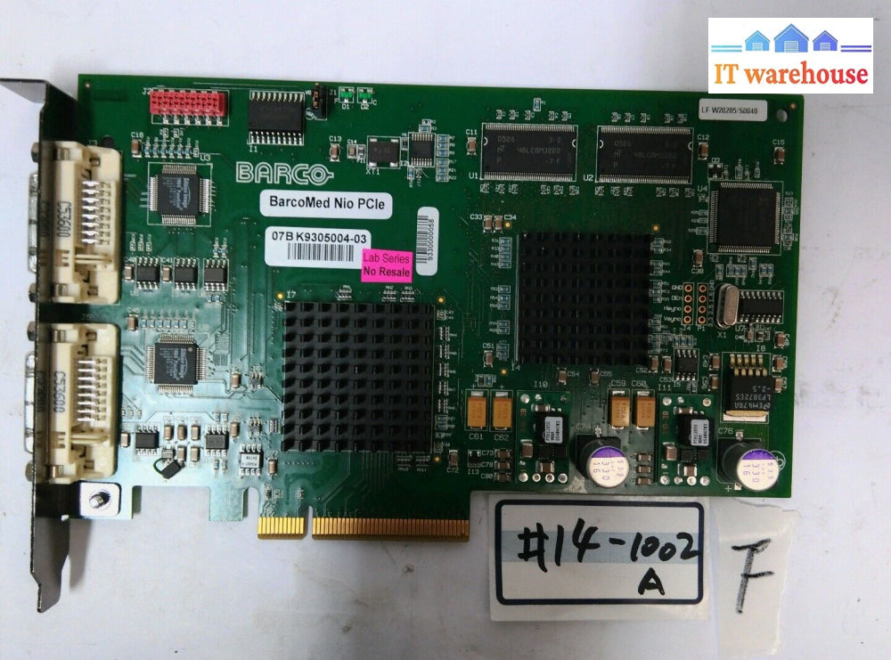 - Barco Barcomed Nio Pcie K9305004 Display Controller Card K750505