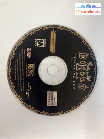 Blizzard Diablo Ii Expansion Set Loard Of Destruction Version 1.07 Video Game ~