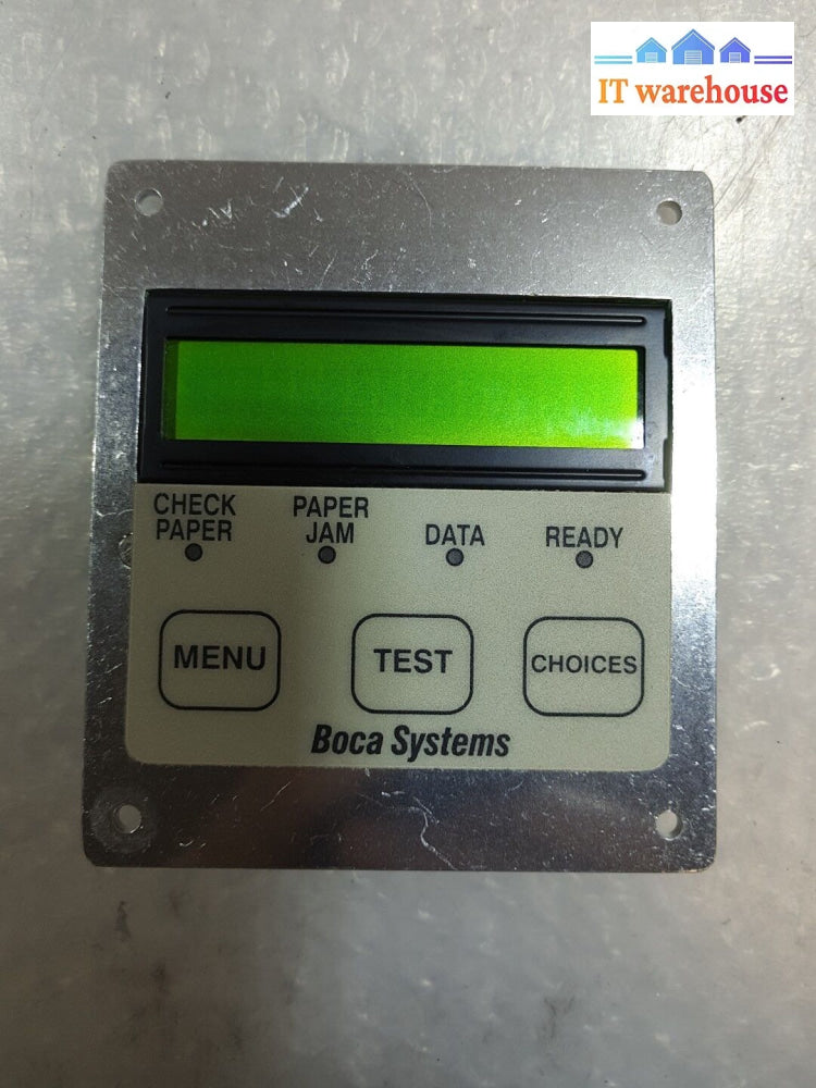 - Boca Sydtems Front Panel 161H-D Ad161H For Ghostwriter Printer