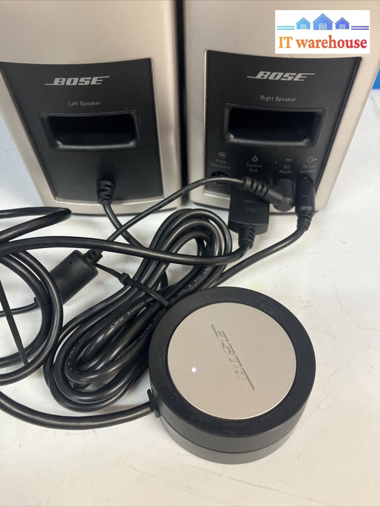 Bose Companion 20 Multimedia Speakers 406358 With Power Adapter *Tested/Work* ~