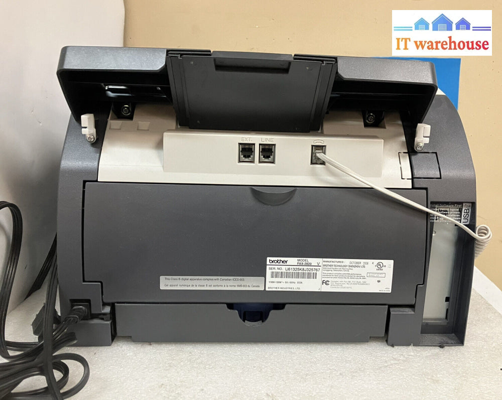 ~ Brother Intellifax 2820 Fax-2820 Monochrome Fax Copier Printer Page Count:7896