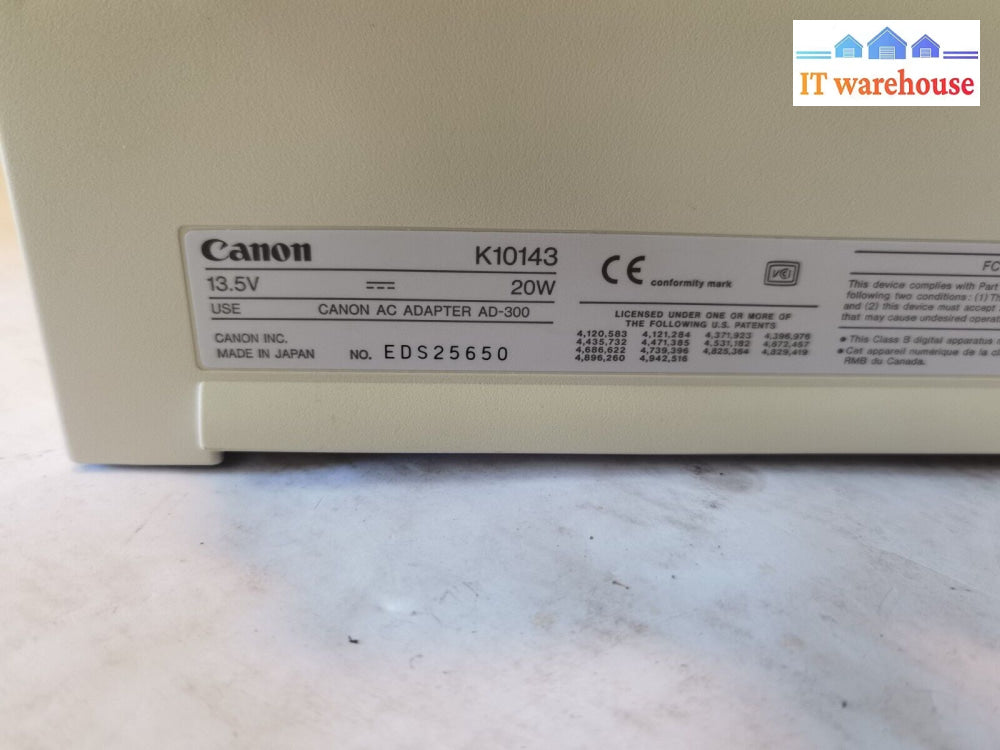 $ Canon Bjc-210Ex Inkjet Printer K10143 Tested (Read Detail)