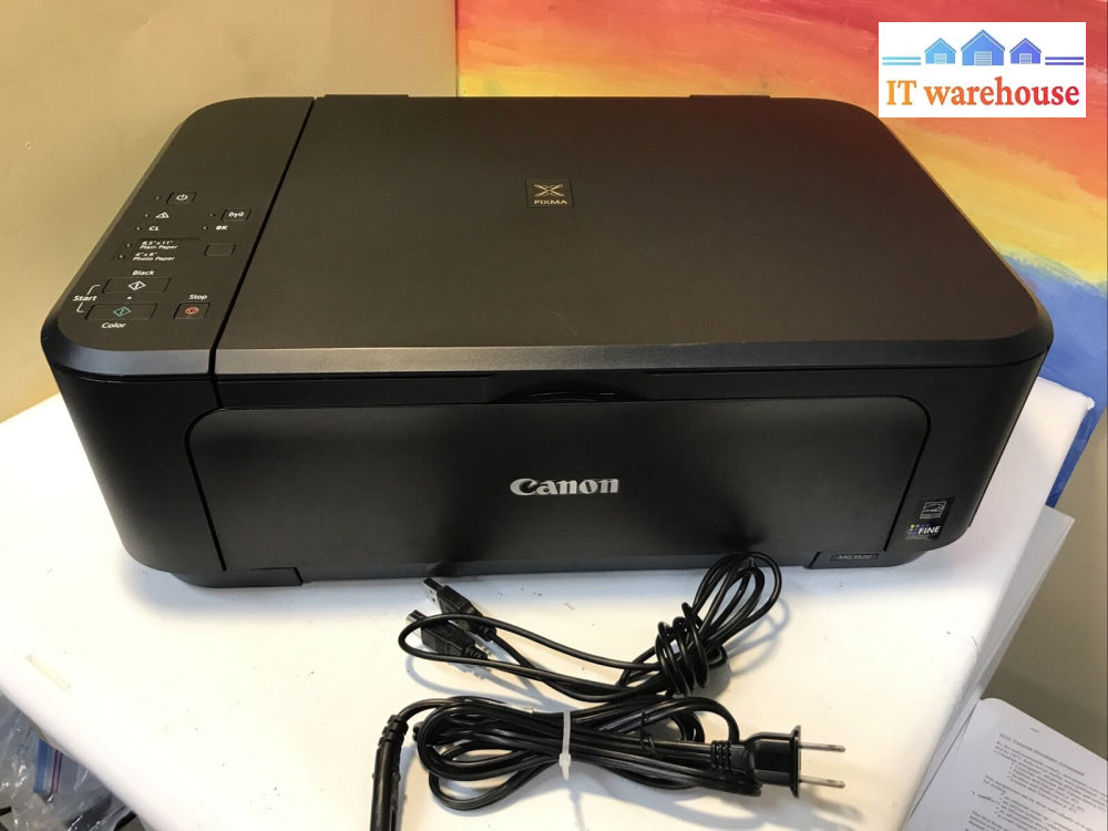 Canon Pixma Mg3520 Wireless All-In-One Inkjet Printer Works (No Ink)