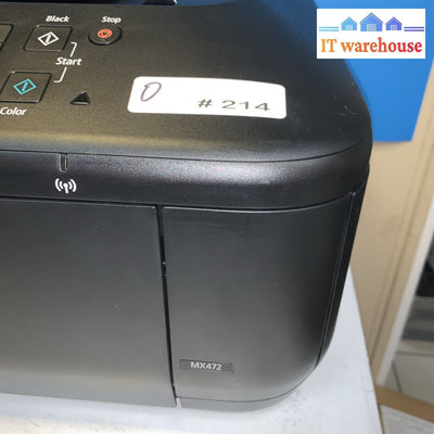 Canon Pixma Mx472 Black Wireless All-In-One Inkjet Printer (No Ink)