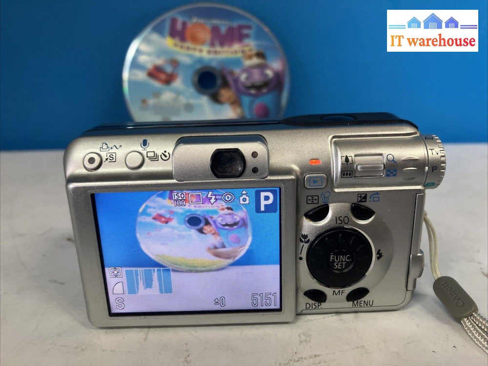 Canon Powershot S80 8Mp Digital Camera 3.6X Wide Angle Optical Zoom W/ Battery ~