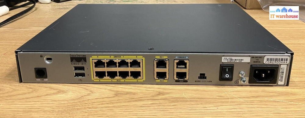 ~ Cisco 1800 Series Cisco1811 V08 Integrated Services Enterprise Router 47-21292