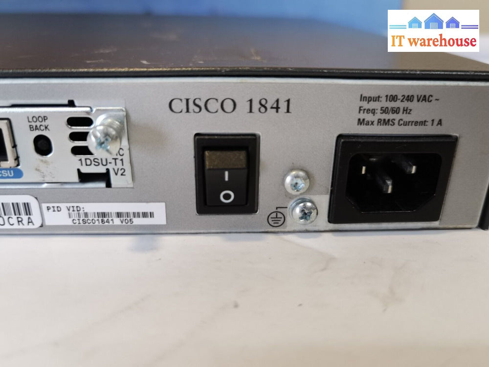 $ Cisco 1841 Integrated Service Router (Power On Tested)