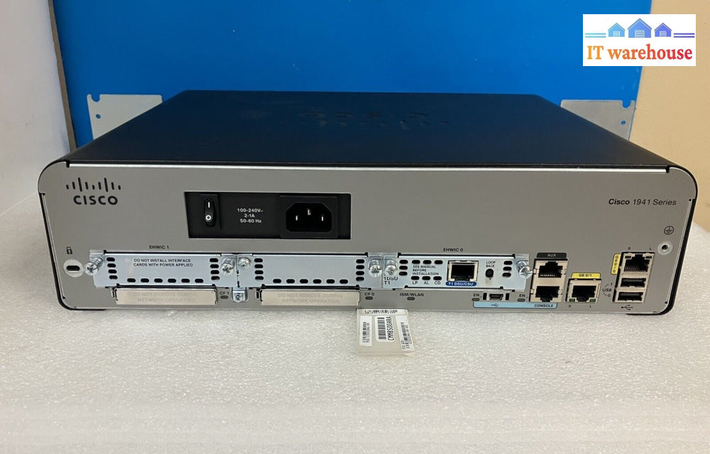 ~ Cisco 1900 Series 1941 Ehwic Integrated Service Router Cisco1941/K9 With Mount