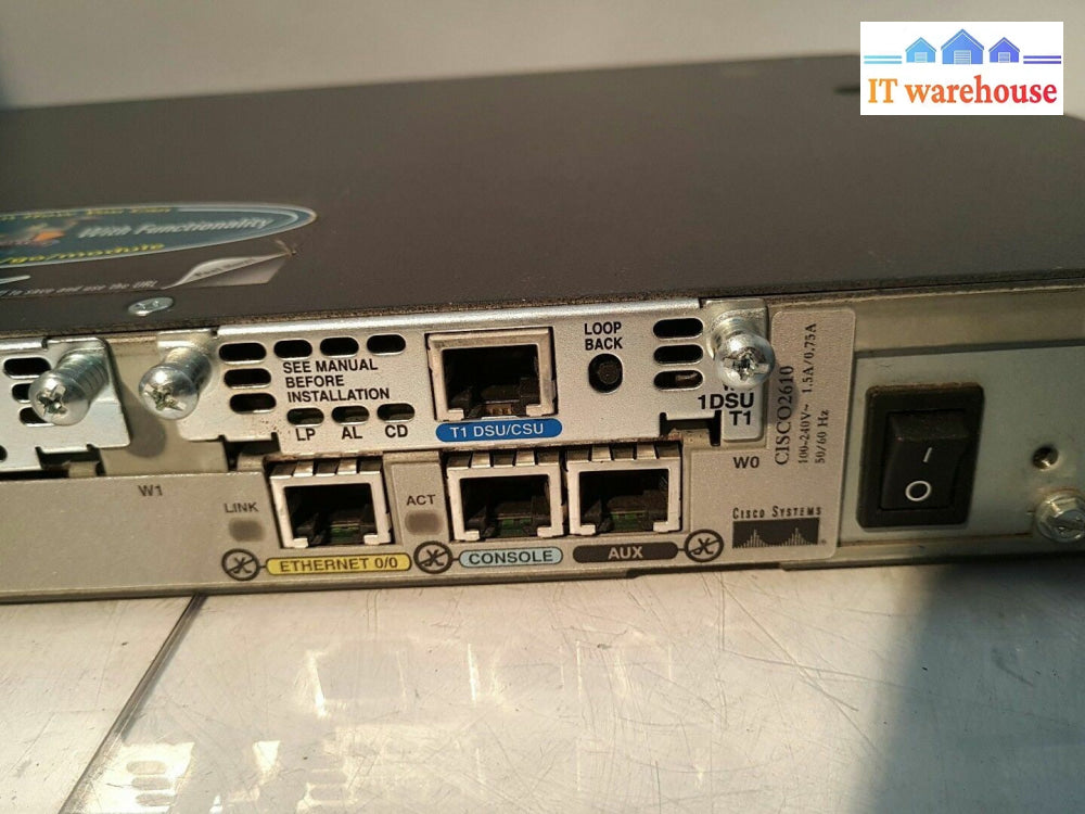 - Cisco 2600 Series 2610 47-4747-02 + T1 Dsu/Csu @@@