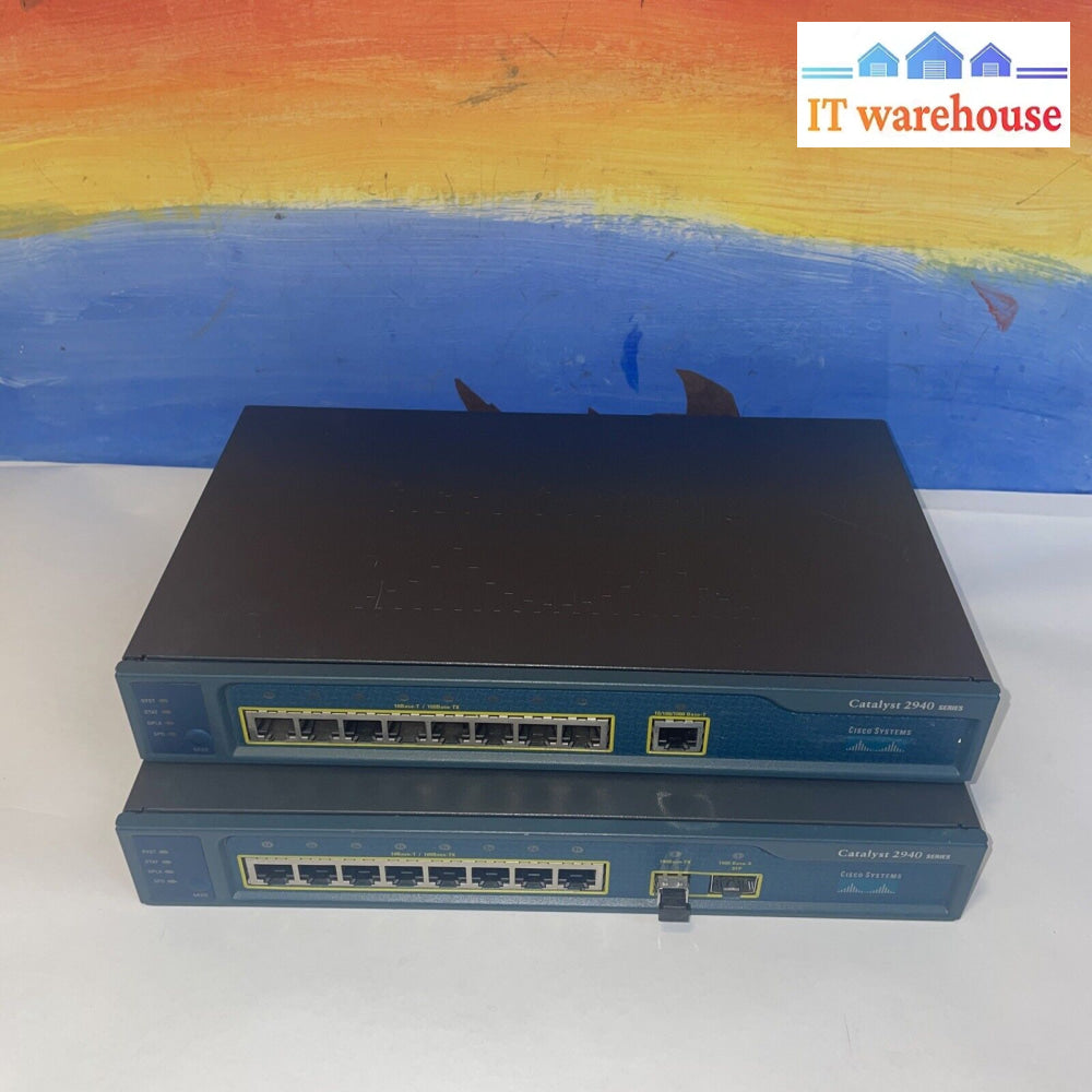 Cisco 2940 Series 8 Port Network Switch Ws-C2940-8Tf-S & Ws-C2940-8Tt-S