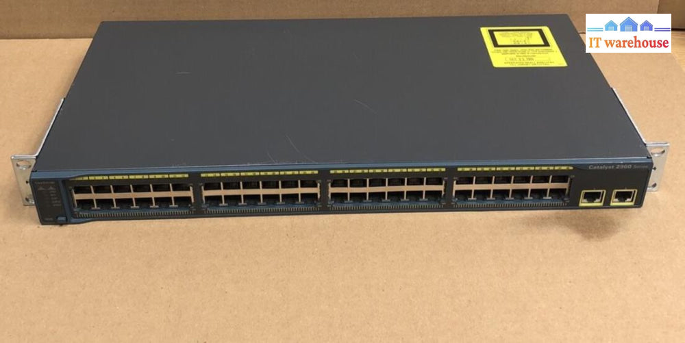 Cisco C2960 Network Switch Ws-C2960-48Tt-L V04 (With Ears) +