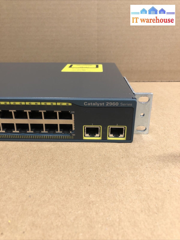 Cisco C2960 Network Switch Ws-C2960-48Tt-L V04 (With Ears) +