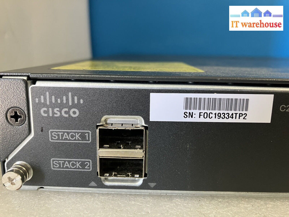 ~ Cisco Catalyst 2960 Ws-C2960X-48Lps-L V05 48 Port Gigabit Poe + Ethernet Switch