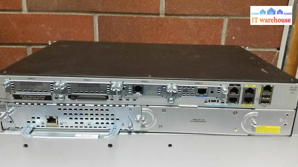 Cisco Cisco2911/K9 Integrated Services Router 2911 W/ Nme-Ips-K9. T1 Dsu/Csu @@@