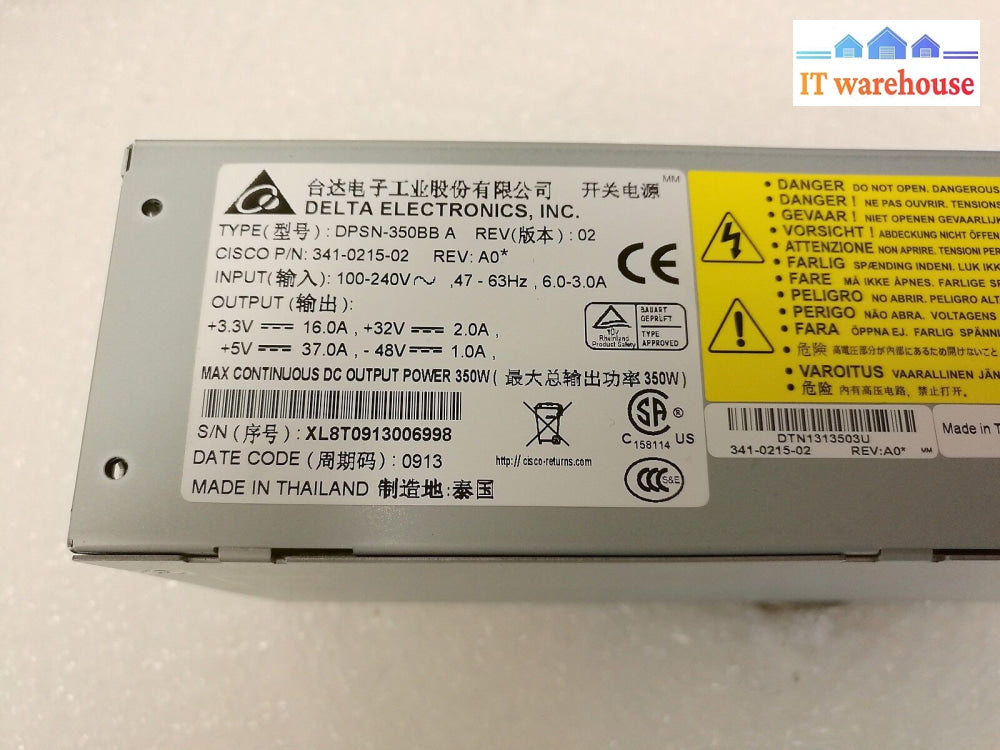 + Cisco Cts-Codec-Sec Cts-Codec-Sec-Pri-G2 Power Supply Dpsn-350Bb A 341-0215-02