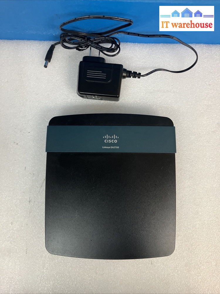 Cisco Linksys Ea2700 Dual Band 4-Port Gigabit Wireless Router With Adapter ~