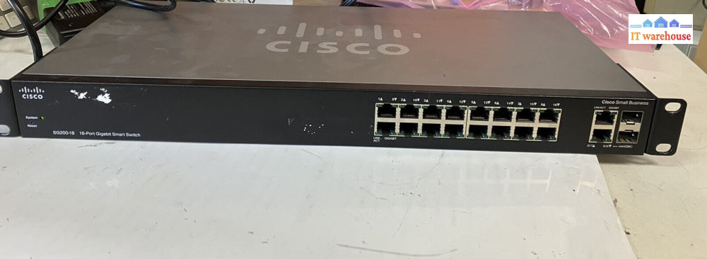 ~ Cisco Sg200-18 18 Port Gigabit Smart Network Switch