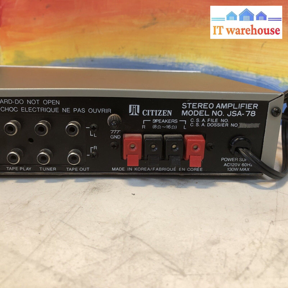 $ Citizen Jsa-78 Stereo Amplifier Tested