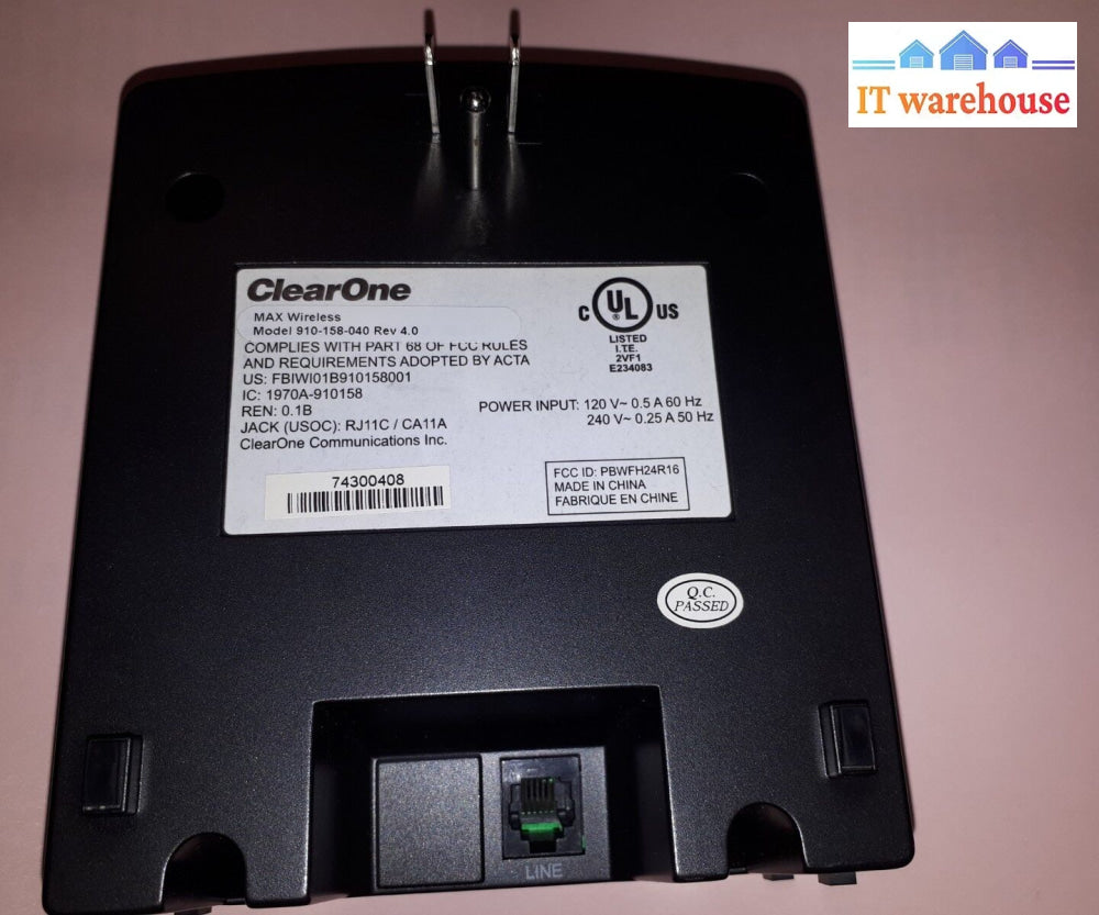 Clearone Max Wireless Conference Phone 910-158-040 Rev 4.0