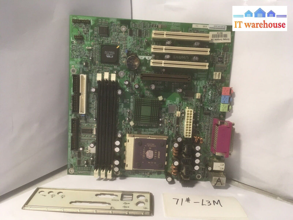 + Compaq Motherboard Uwave 217155-001 207074-101 Socket 462 W/Amd Cpu