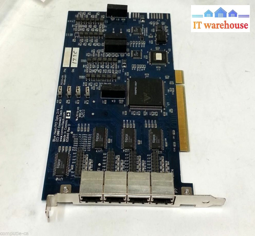 Connect Tech Blue Heat /Pci Opto 2/4 65846 Rev D Rs232/Rs485 4-Port Card