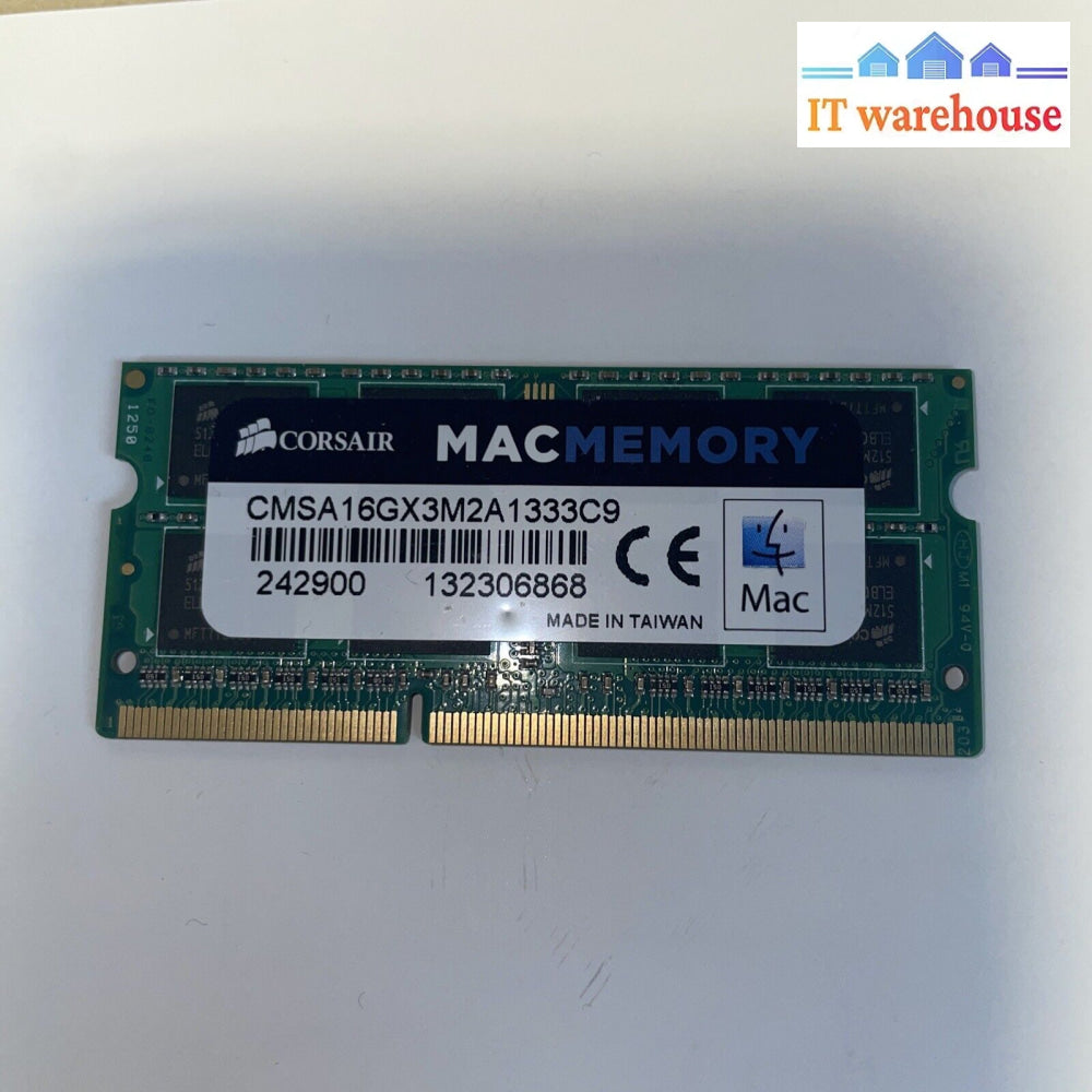 - Corsair Cmsa16Gx3M2A1333C9 8Gb Pc3-10600 Ddr3 Sodimm Mac Memory Ram