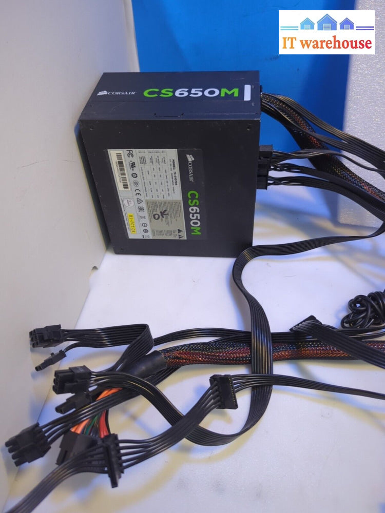 #Corsair Cs650M 650W Power Supply 75-010708 (2X 6 + 2 Pci-E 4 + 4 Pin Cpu) Tested -