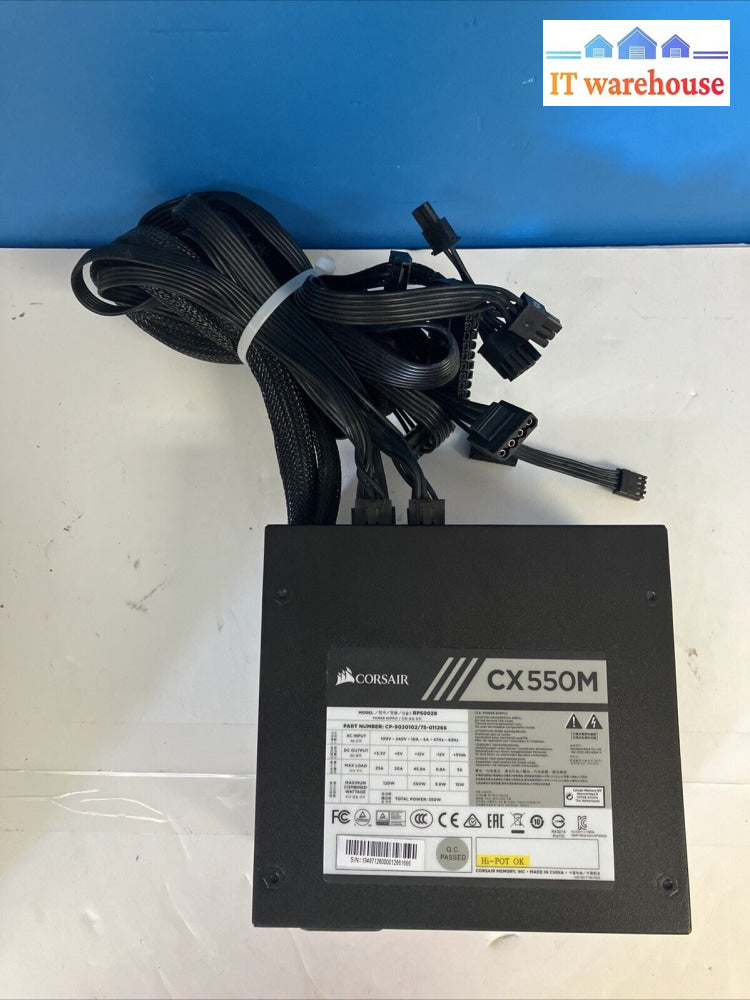 Corsair Cx Series Cp-9020102 Cx550M 550W 6/8 Pin Pcie Atx Power Supply Rps0028 ~