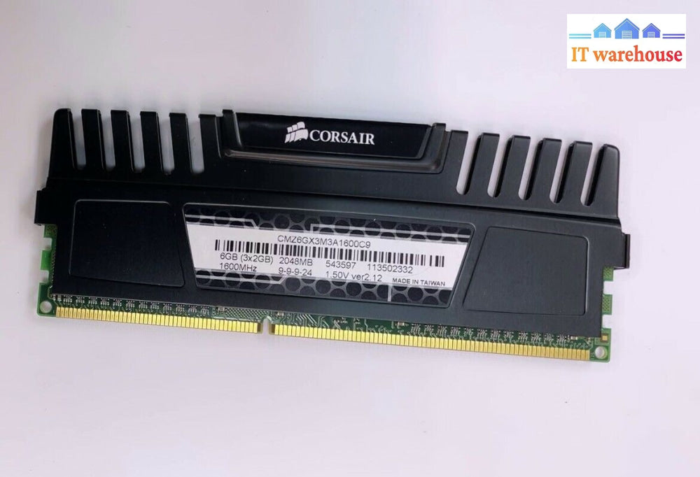 Corsair Vengeance 2Gb Ddr3 Sdram 1600 Desktop Memory Cmz6Gx3M3A1600C9