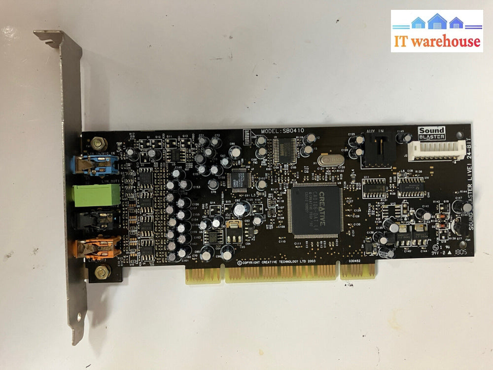 ~ Creative Sound Blaster Live 24-Bit Internal Pci Audio Card Sb0410