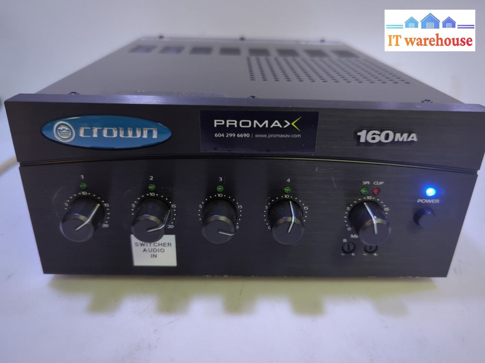 Crown Audio 160Ma 4 X 1 60W Commercial Mixer/Amplifier -