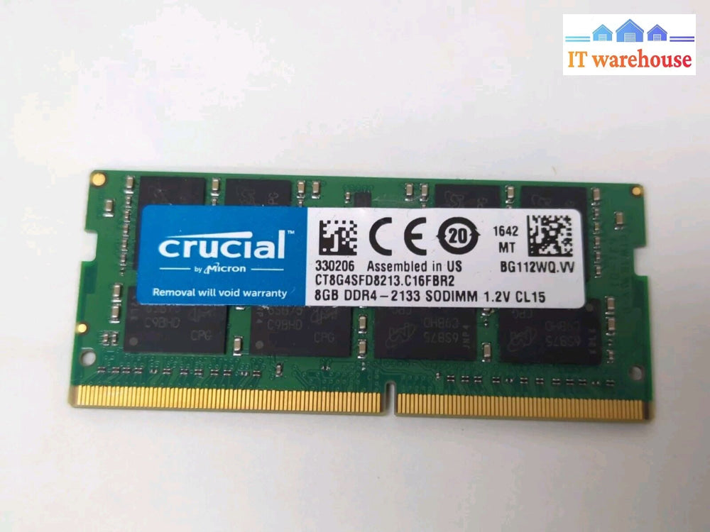 Crucial 8Gb 2133Mhz Ddr4 Sodimm Ram Pc4-17000 Laptop Memory Ct8G4Sfd8213 -