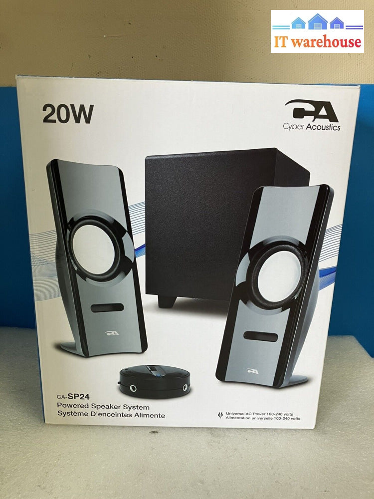 ~ Cyber Acoustics Speakers Ca-Sp24 20W Powered Speaker System