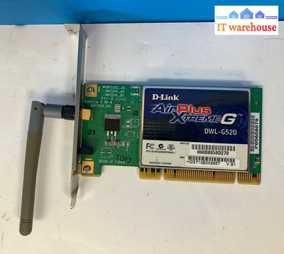 D-Link Airplus Xtremeg Dwl-G520 Desktop Pci Wireless Adapter Ka22003070025-1 ~