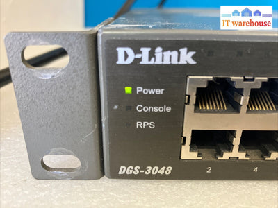 D-Link Dgs-3048 48-Port 10/100/1000 Gigabit Smart Switch + 4-Port Combo Sfp ~