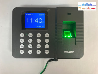 Deli Model 3960 Fingerprint Attendance Machine (Chinese Language) *Tested* ~