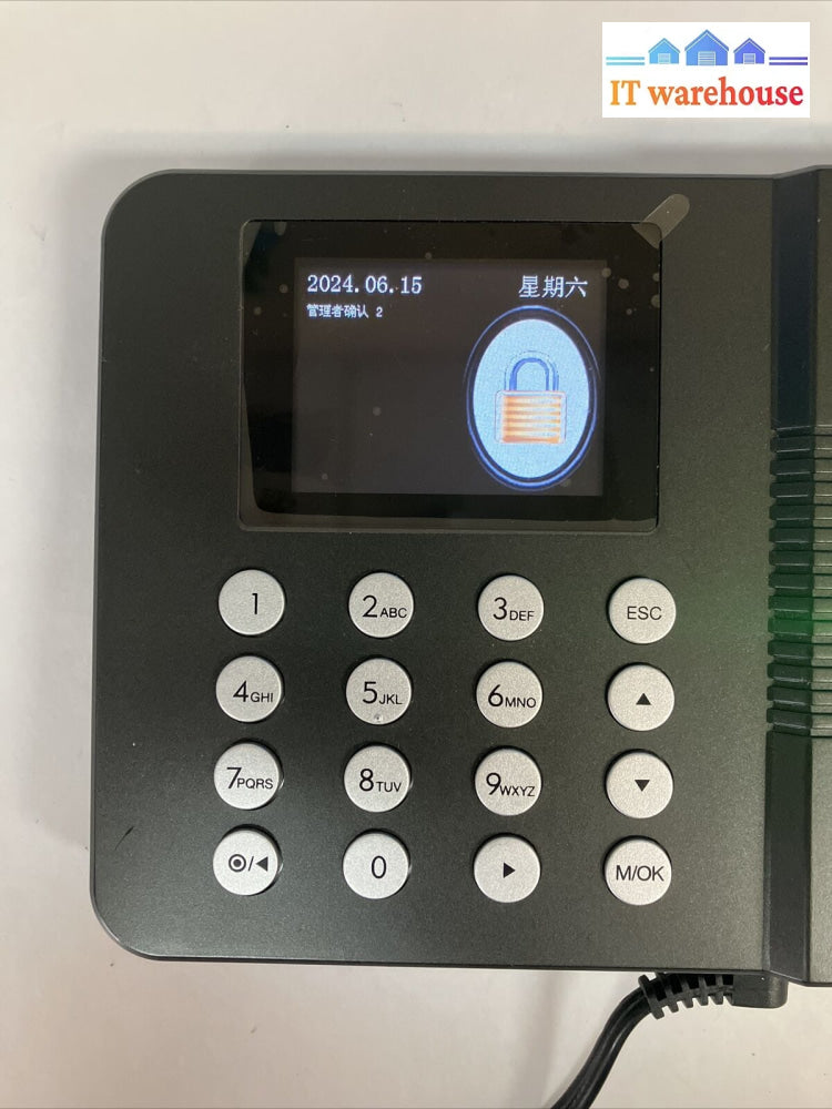 Deli Model 3960 Fingerprint Attendance Machine (Chinese Language) *Tested* ~