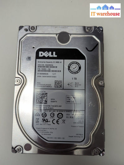 Dell 0Dgntv Dgntv 1Tb Hdd 7.2K Rpm 3.5’ Sas St1000Nm0045 (Tested) -