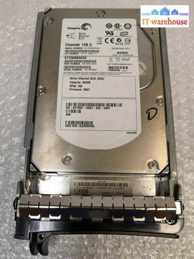 - Dell 300Gb 15K 3.5’ Sas Hard Drive Dp/N 0Ht953 Seagate St3300655Ss W/Tray @@@