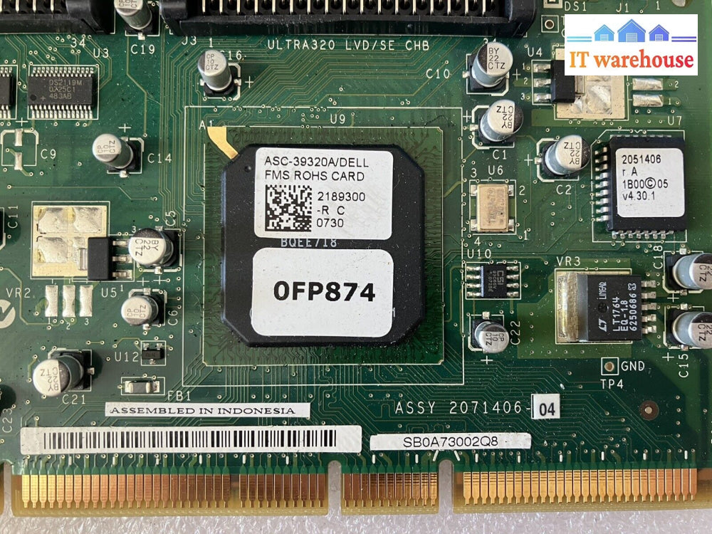 ~ Dell Adaptec Dual Channel Pci-X Scsi Card Asc-39320A | 0Fp874 Fp874