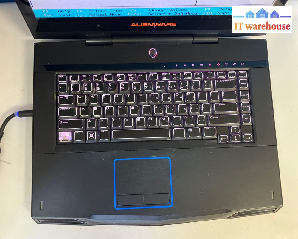 Dell Alienware M15X P08G 15’ Laptop Intel I7-Q740 Cpu / 2Gb Ram /No Hdd (Read) ~