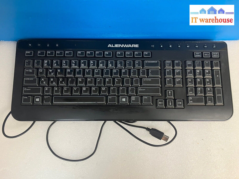 ~ Dell Alienware Usb Wired Gaming Multimedia Keyboard Sk-8165 040Cm0 *Tested*
