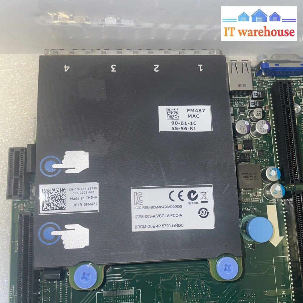 Dell C4Y3R Poweredge R720 Socket Lga2011 Server Board W/ Fm487 & Cpus