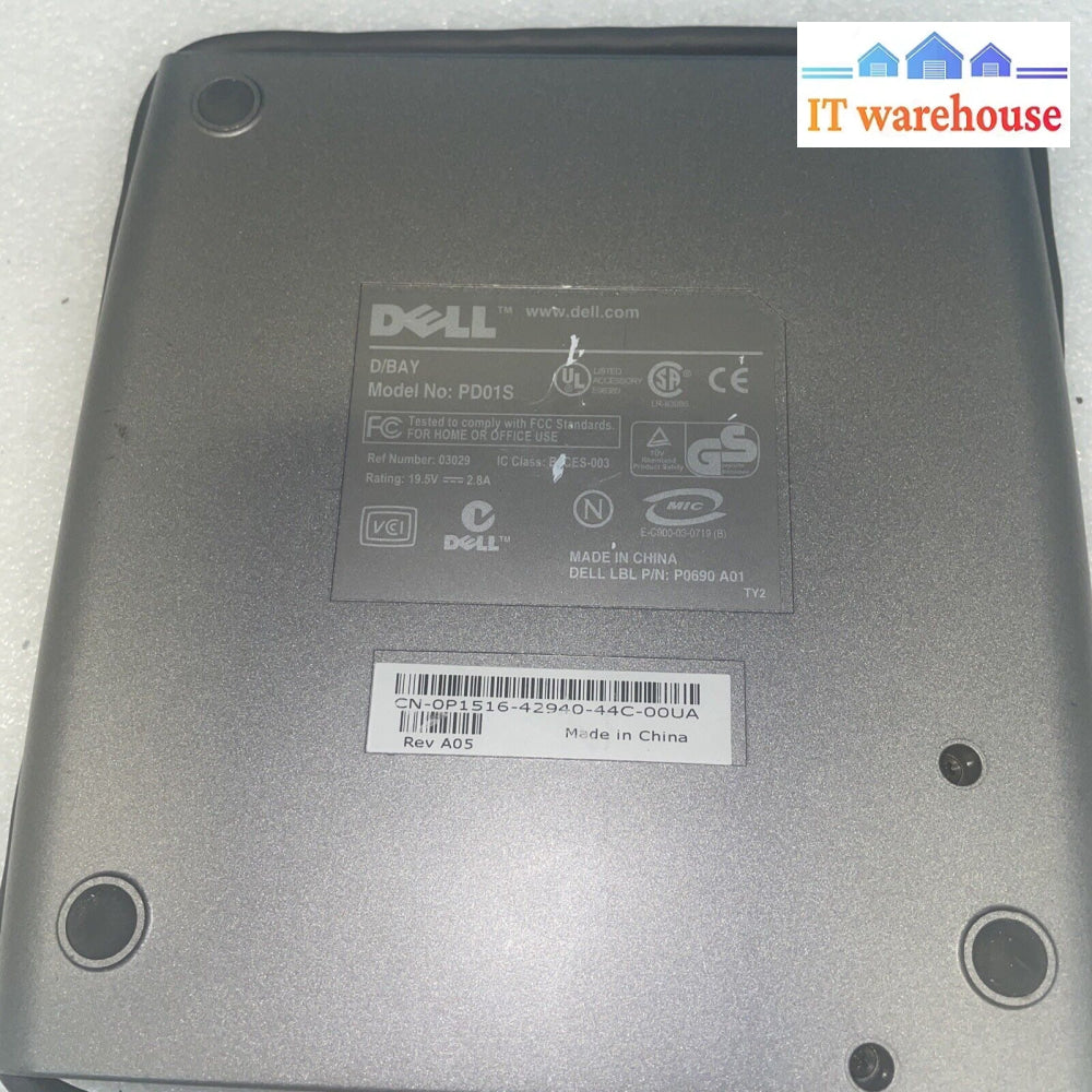 Dell D/Bay Pd01S External Usb Drive Bay Caddy D400 D410 Laptop