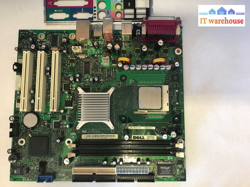 Dell Dimension 3000 Tc667 Pc Motherboard W/ P4 3Ghz Cpu & Backplate Io